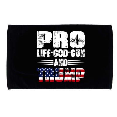 Pro Life God Gun And Trump Microfiber Hand Towel