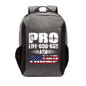 Pro Life God Gun And Trump Vector Backpack