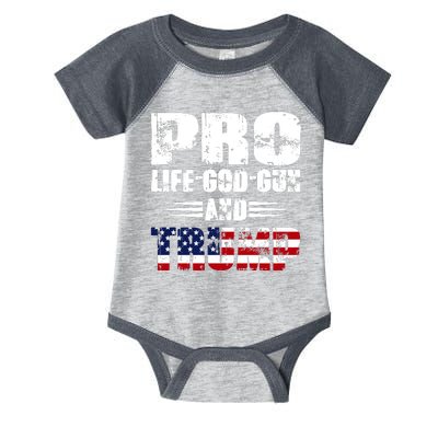 Pro Life God Gun And Trump Infant Baby Jersey Bodysuit