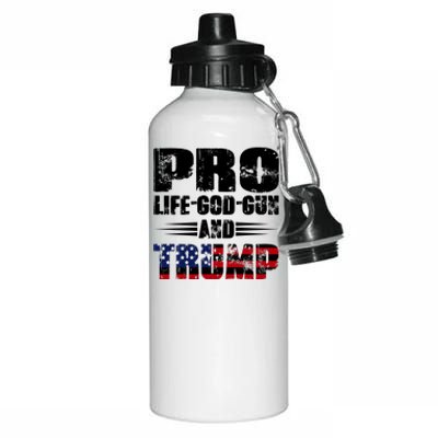 Pro Life God Gun And Trump Aluminum Water Bottle