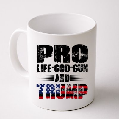 Pro Life God Gun And Trump Coffee Mug