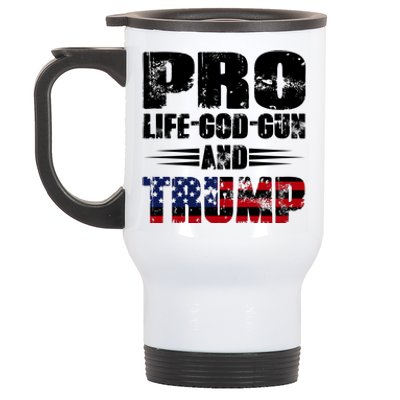 Pro Life God Gun And Trump Stainless Steel Travel Mug