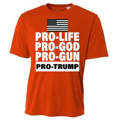 Pro-Life Pro-God Pro-Gun Pro-Trump Cooling Performance Crew T-Shirt