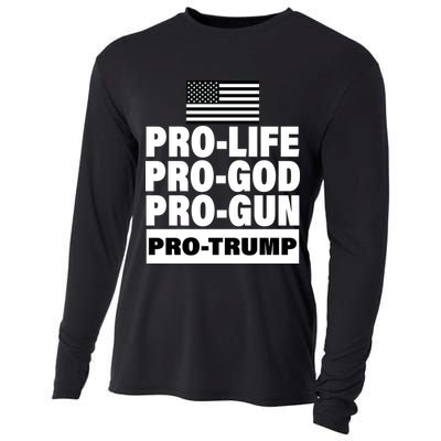 Pro-Life Pro-God Pro-Gun Pro-Trump Cooling Performance Long Sleeve Crew