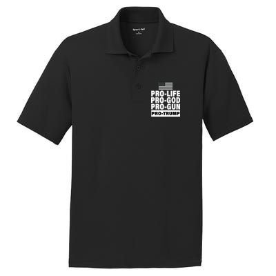 Pro-Life Pro-God Pro-Gun Pro-Trump PosiCharge RacerMesh Polo