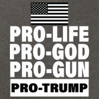 Pro-Life Pro-God Pro-Gun Pro-Trump Cotton Canvas Backpack