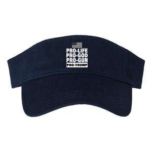 Pro-Life Pro-God Pro-Gun Pro-Trump Valucap Bio-Washed Visor