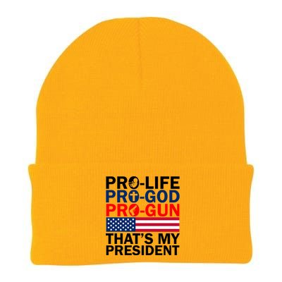 Pro-Life Pro-God Pro-Gun That's My President Knit Cap Winter Beanie