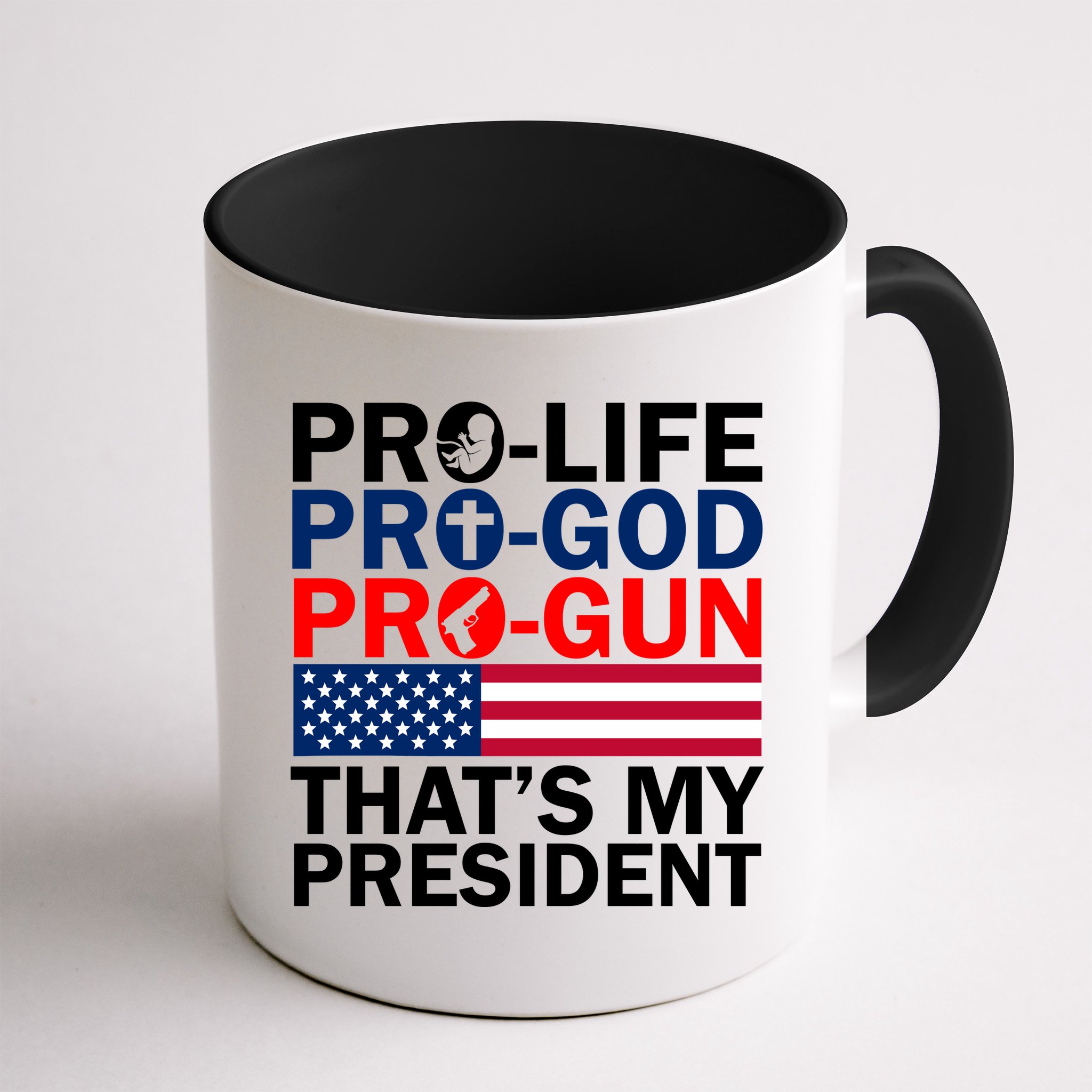 Pro-Life Pro-God Pro-Gun That's My President Mug
