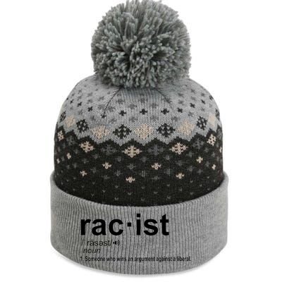 Pro Republican Funny The Liberal Racist Definition The Baniff Cuffed Pom Beanie