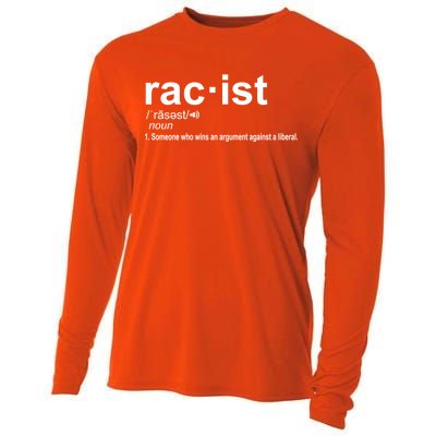 Pro Republican Funny The Liberal Racist Definition Cooling Performance Long Sleeve Crew