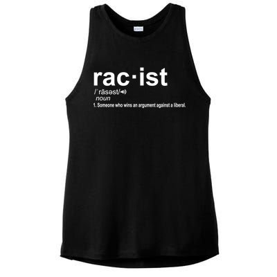 Pro Republican Funny The Liberal Racist Definition Ladies PosiCharge Tri-Blend Wicking Tank