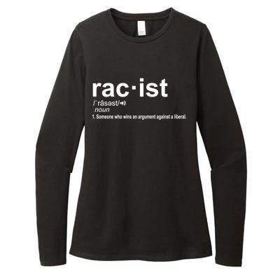 Pro Republican Funny The Liberal Racist Definition Womens CVC Long Sleeve Shirt