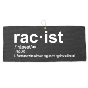 Pro Republican Funny The Liberal Racist Definition Large Microfiber Waffle Golf Towel