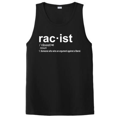 Pro Republican Funny The Liberal Racist Definition PosiCharge Competitor Tank