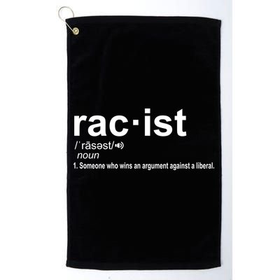 Pro Republican Funny The Liberal Racist Definition Golf Towel