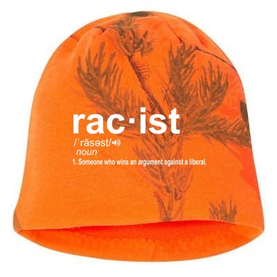 Pro Republican Funny The Liberal Racist Definition Kati - Camo Knit Beanie