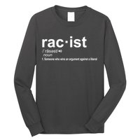 Pro Republican Funny The Liberal Racist Definition Long Sleeve Shirt