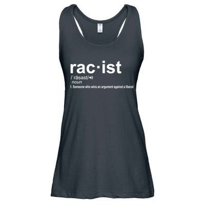 Pro Republican Funny The Liberal Racist Definition Ladies Essential Flowy Tank