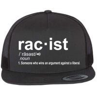 Pro Republican Funny The Liberal Racist Definition Flat Bill Trucker Hat