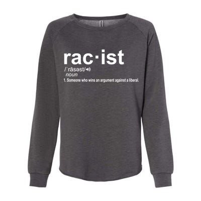 Pro Republican Funny The Liberal Racist Definition Womens California Wash Sweatshirt