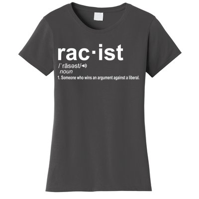 Pro Republican Funny The Liberal Racist Definition Women's T-Shirt