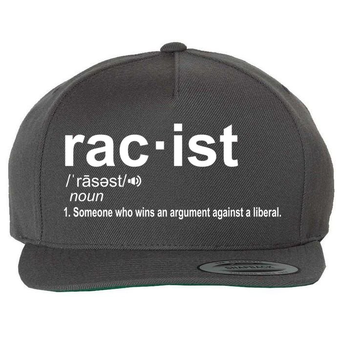 Pro Republican Funny The Liberal Racist Definition Wool Snapback Cap