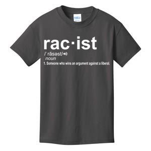 Pro Republican Funny The Liberal Racist Definition Kids T-Shirt