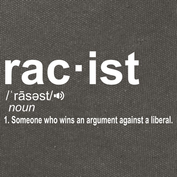 Pro Republican Funny The Liberal Racist Definition Cotton Canvas Backpack