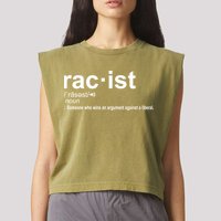 Pro Republican Funny The Liberal Racist Definition Garment-Dyed Women's Muscle Tee