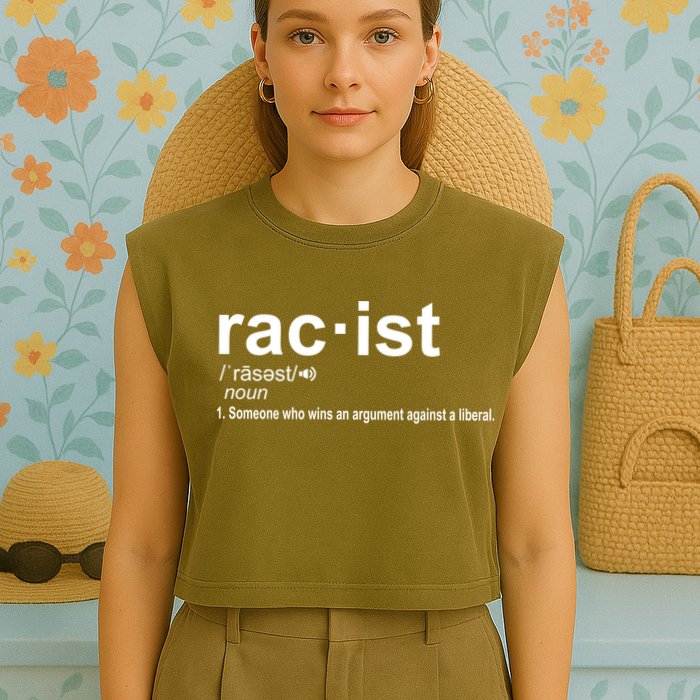 Pro Republican Funny The Liberal Racist Definition Garment-Dyed Women's Muscle Tee