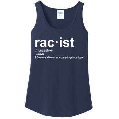 Pro Republican Funny The Liberal Racist Definition Ladies Essential Tank