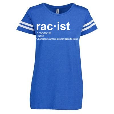 Pro Republican Funny The Liberal Racist Definition Enza Ladies Jersey Football T-Shirt