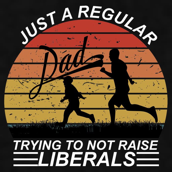 Pro Republican Just A Regular Dad Trying Not To Raise Liberals Ladies PosiCharge Tri-Blend Wicking Tank