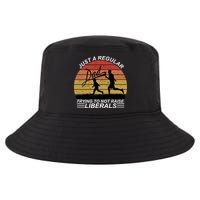 Pro Republican Just A Regular Dad Trying Not To Raise Liberals Cool Comfort Performance Bucket Hat