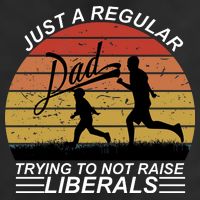 Pro Republican Just A Regular Dad Trying Not To Raise Liberals Garment-Dyed Fleece Hoodie
