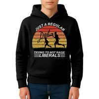 Pro Republican Just A Regular Dad Trying Not To Raise Liberals Kids Hoodie
