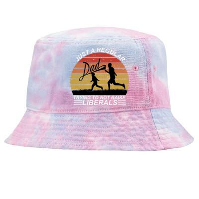 Pro Republican Just A Regular Dad Trying Not To Raise Liberals Tie-Dyed Bucket Hat