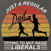 Pro Republican Just A Regular Dad Trying Not To Raise Liberals Cotton Canvas Backpack