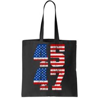 Pro Trump Election 2024 Vintage 45 47 USA Flag Tote Bag