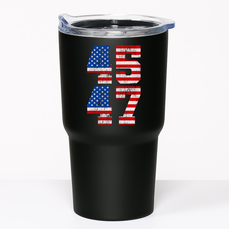 Pro Trump Election 2024 Vintage 45 47 USA Flag Tumbler