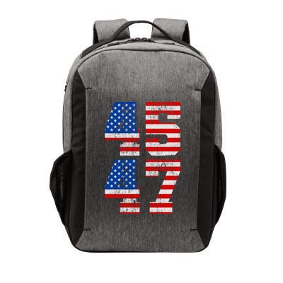 Pro Trump Election 2024 Vintage 45 47 USA Flag Vector Backpack