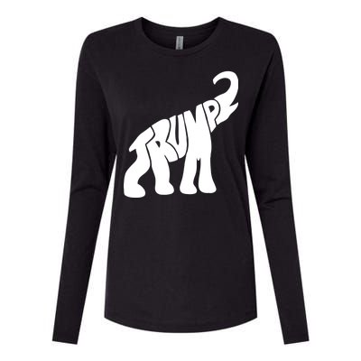 Pro Trump Elephant Womens Cotton Relaxed Long Sleeve T-Shirt