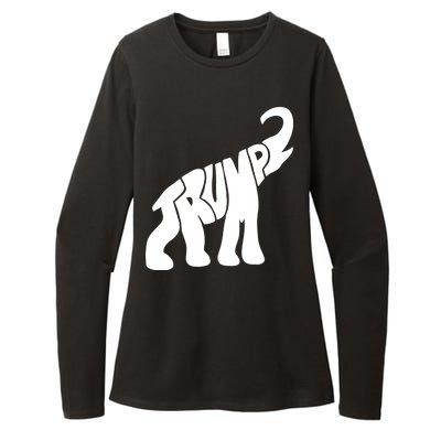 Pro Trump Elephant Womens CVC Long Sleeve Shirt