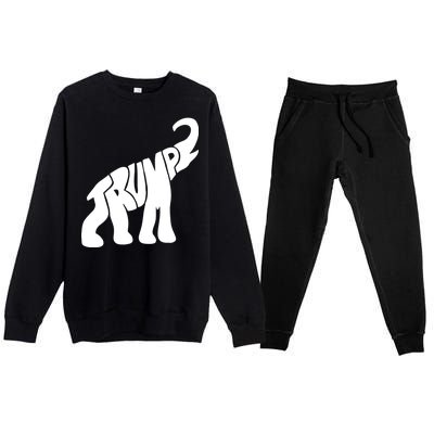 Pro Trump Elephant Premium Crewneck Sweatsuit Set