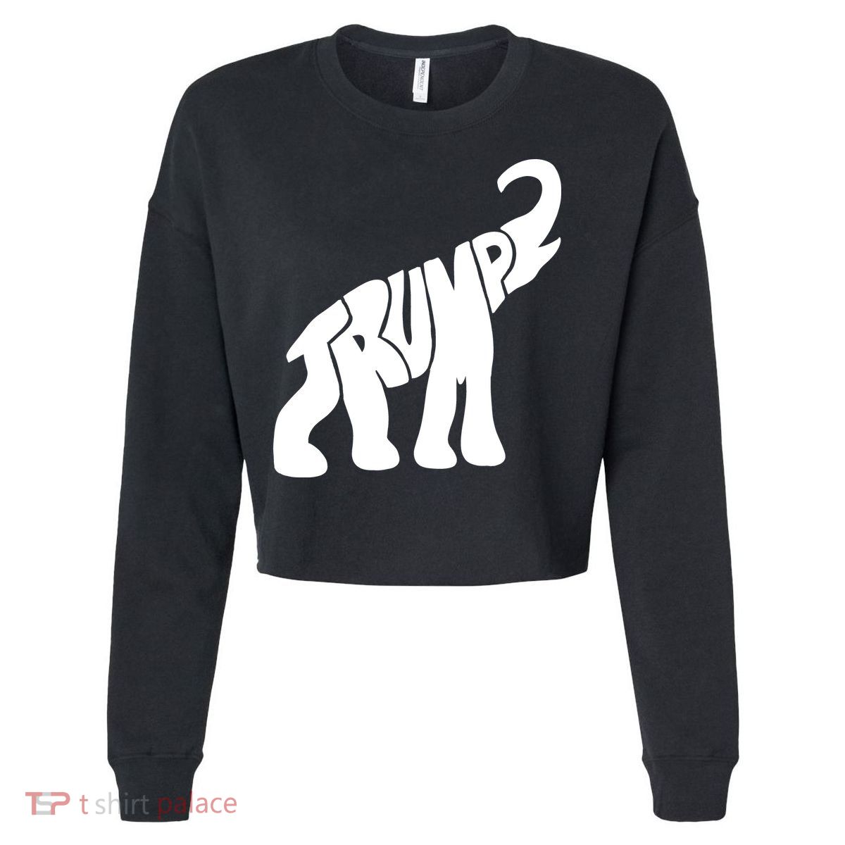 Pro Trump Elephant Cropped Pullover Crew