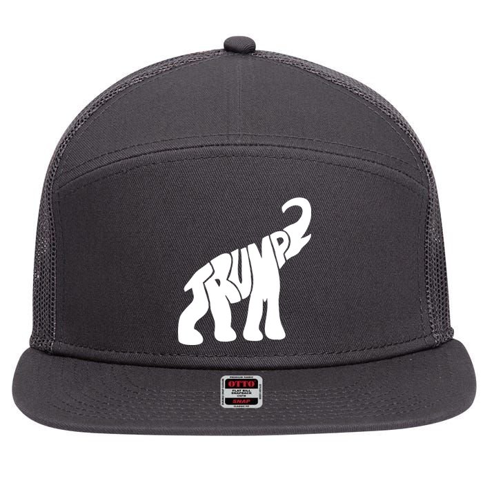 Pro Trump Elephant 7 Panel Mesh Trucker Snapback Hat