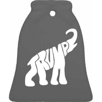 Pro Trump Elephant Ceramic Bell Ornament