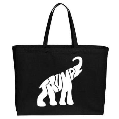 Pro Trump Elephant Cotton Canvas Jumbo Tote