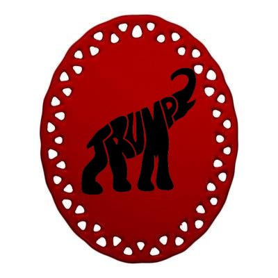 Pro Trump Elephant Ceramic Oval Ornament